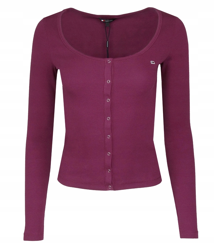 Tommy Jeans dámská halenka, Slim, purpurová, S