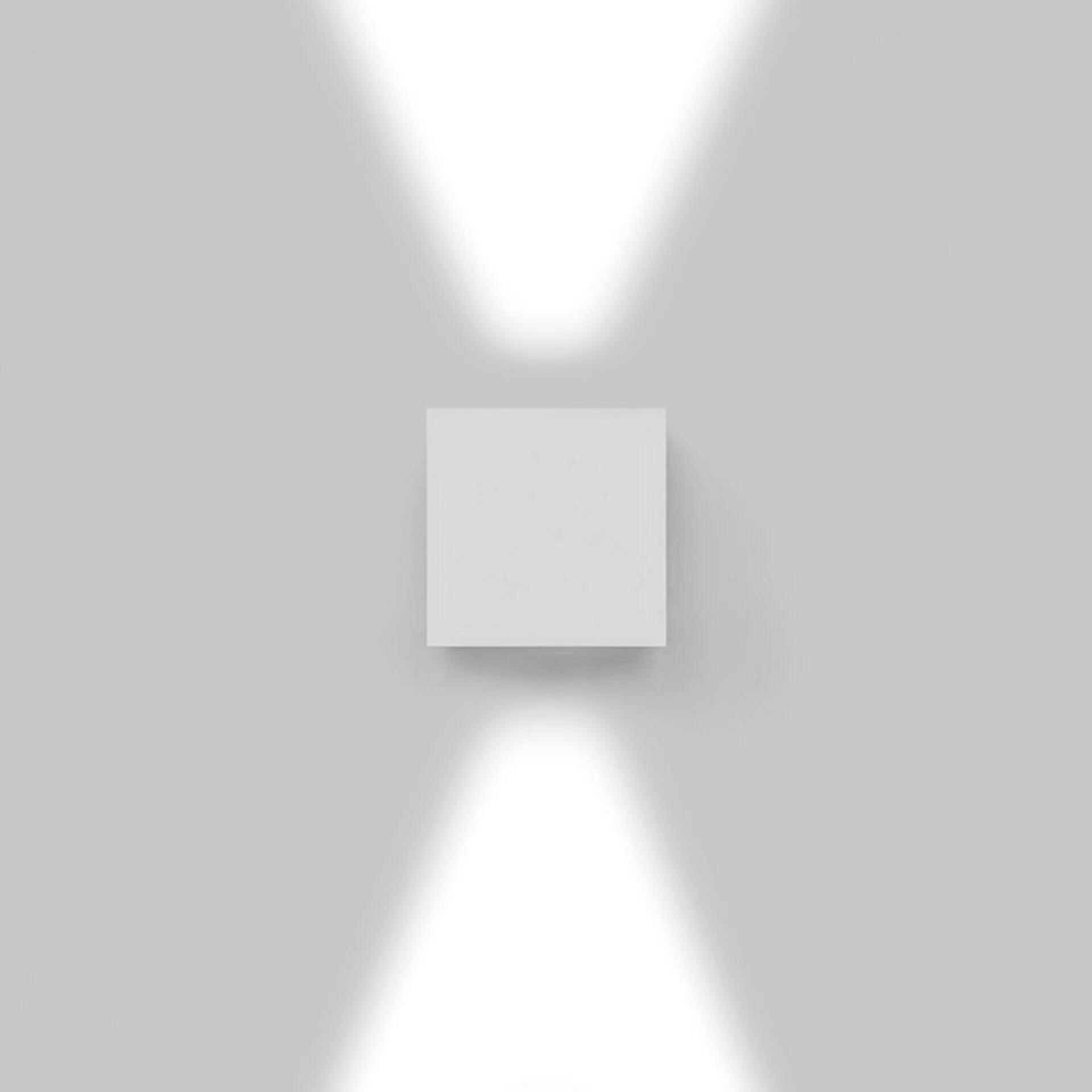 Artemide Effetto 14 štvorec 2 large beams šedá/biela, IP65, Led 7W, 3000K