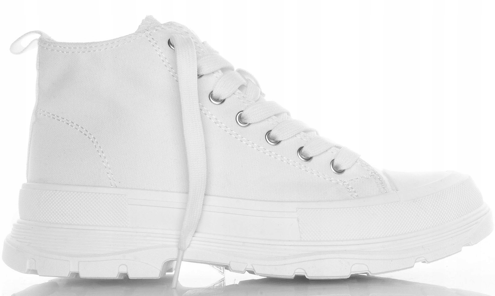 

5690 Białe Wysokie Trampki Palladi Platforma 40