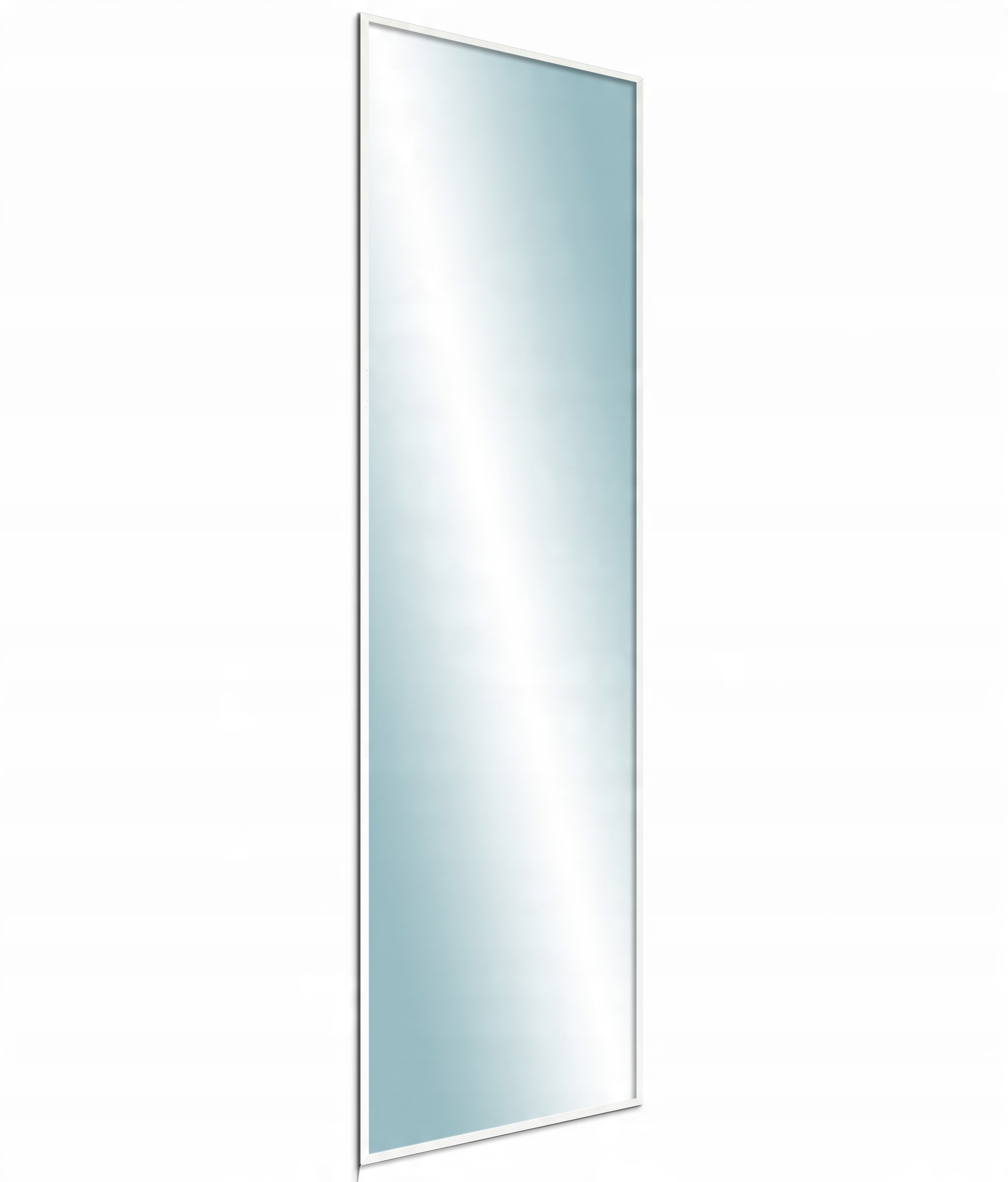 

lustro w ramie 150x30 Nowoczesna wąska rama biała