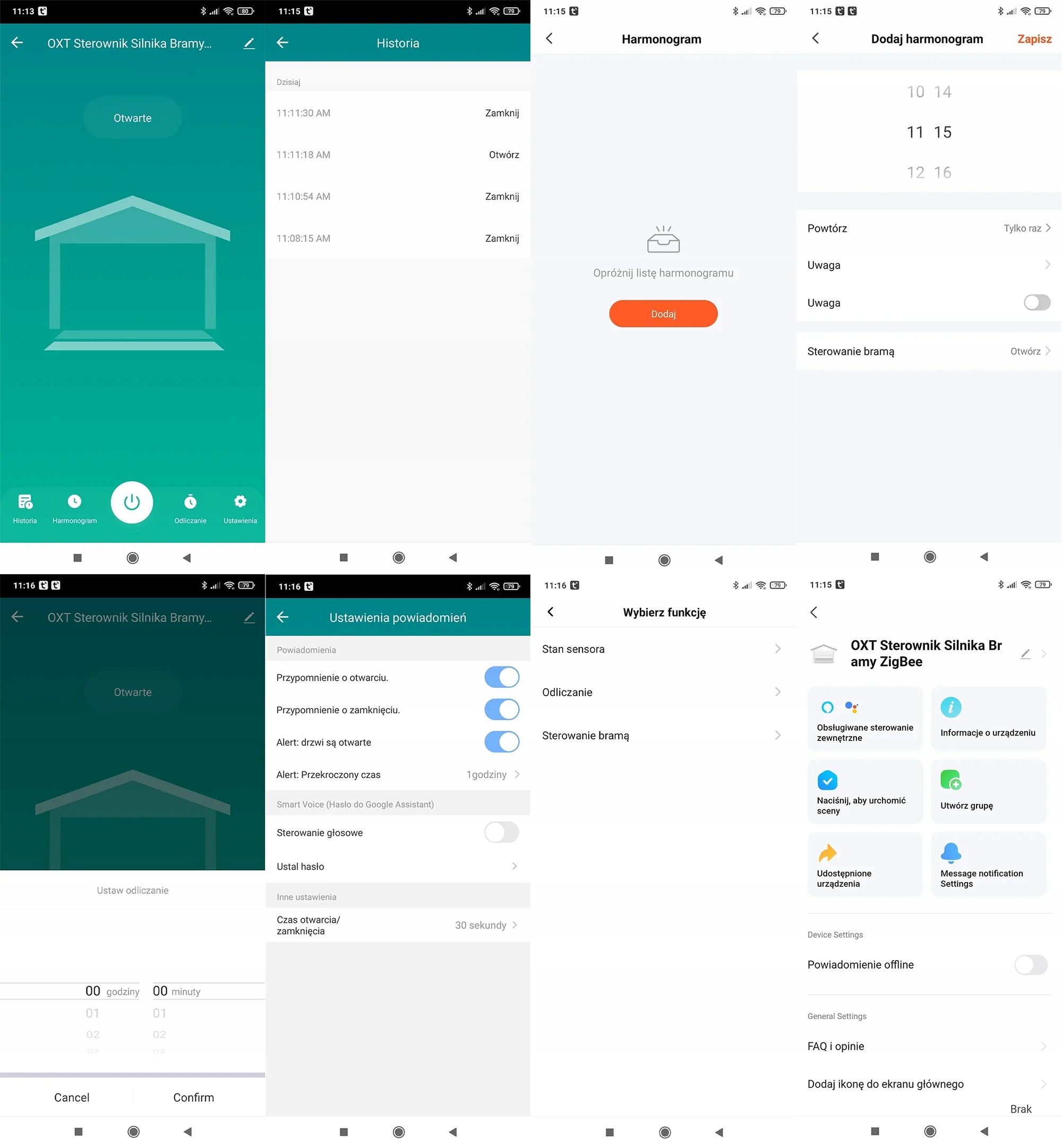 Moduł OXT Smart przekaźnik z sensorem do silnika bramy garażu ZigBee TUYA Zasilanie sieciowe