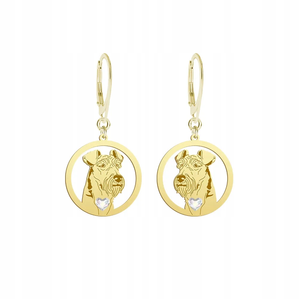 Náušnice Zlaté s irským teriérem 925 Dárek Žena Šperky Gravírování Bonus