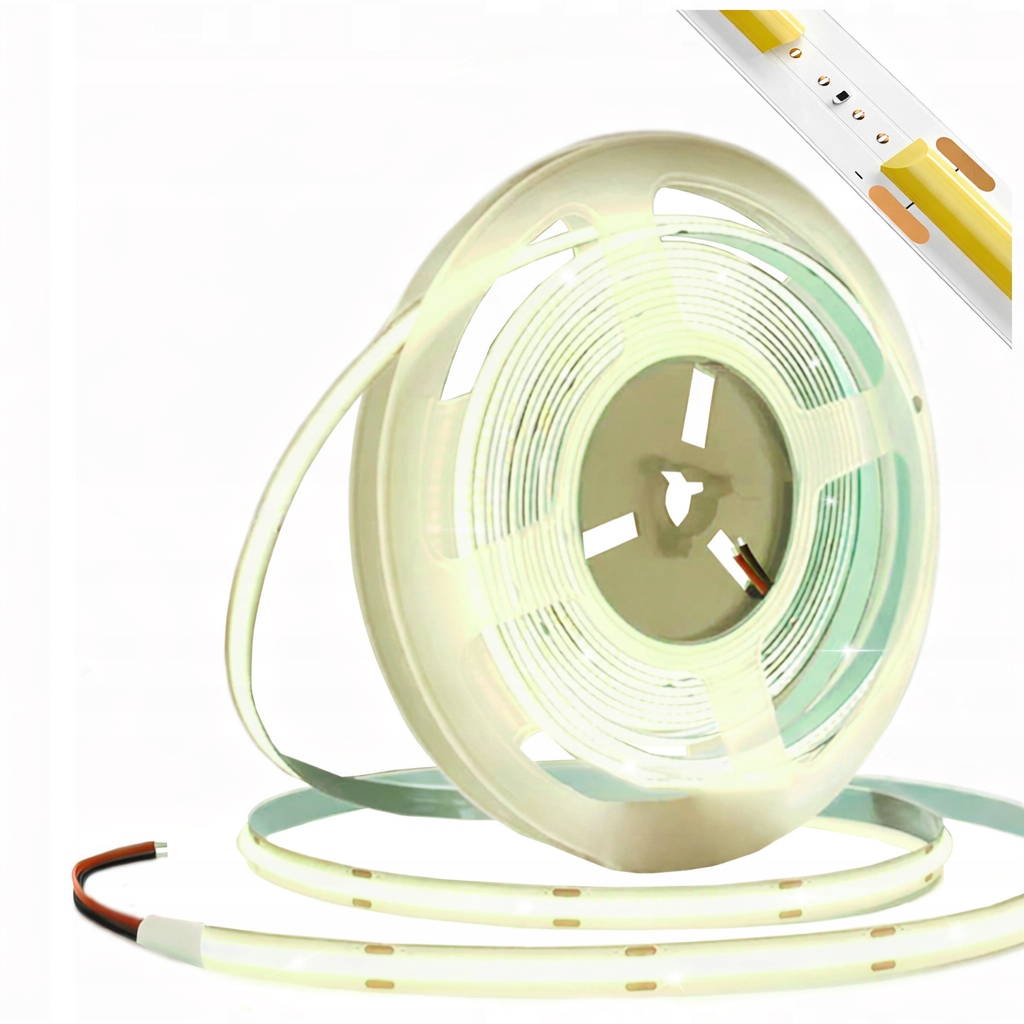 Led pásik Cob Neon 12V 480 diód 9W 990lm 4000K biely neutrálny 8 mm svetlý 1 m