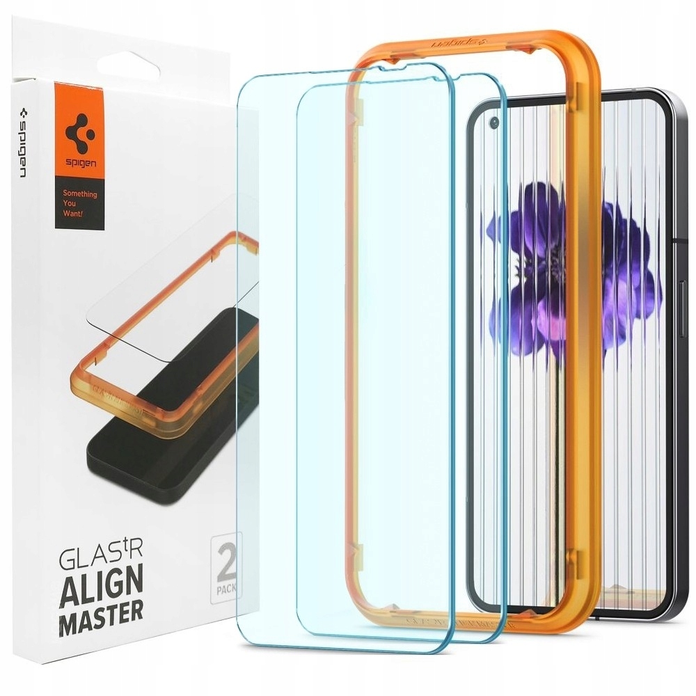Etui 2x SZKŁO Spigen do Nothing Phone, HYBRID Case Typ plecki