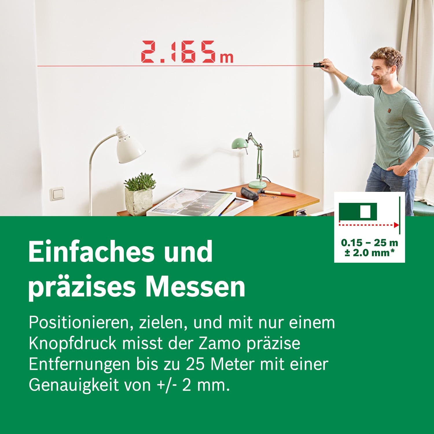BOSCH Dalmierz Laserowy Zamo 4 Generacji 25m USB-C Adaptery — miniatura 4