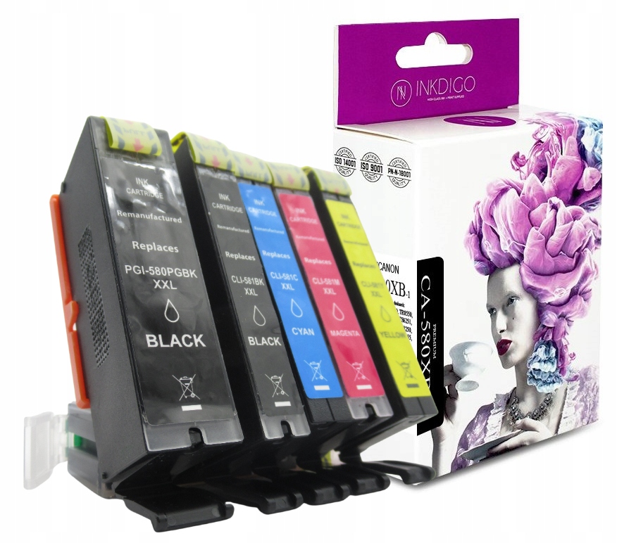 

5x Tusz Do Canon PGI-580 XXL CLI-581 TR7550 TS6150