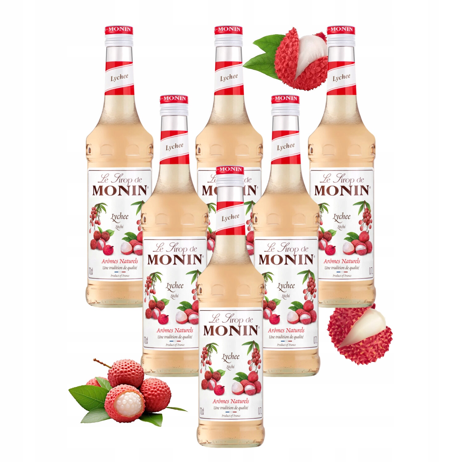 Sada Dochucovací sirup Monin Lychee liči 6x700ml