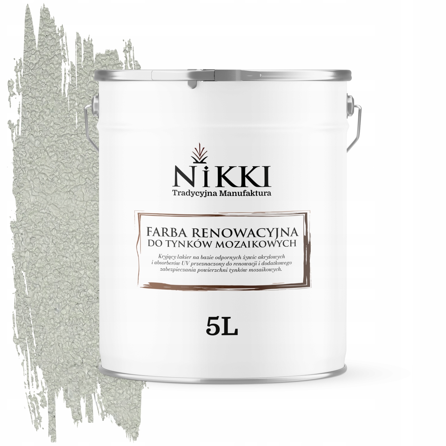 Renovačná farba na mozaikovú omietku 5L Obnova Biely Papyrus RAL9018