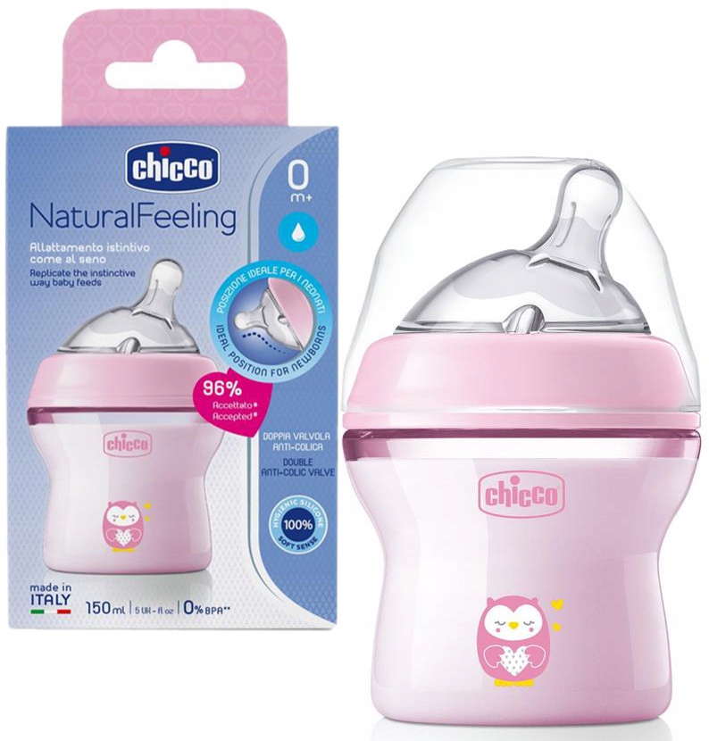

Chicco Butelka Natural Feeling 0m+ 150ml Pink 3619