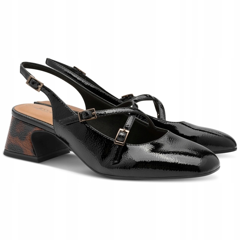 Dámské lodičky s odkrytou patou Tamaris 1-29661-45 098 Black Comb VEL..39