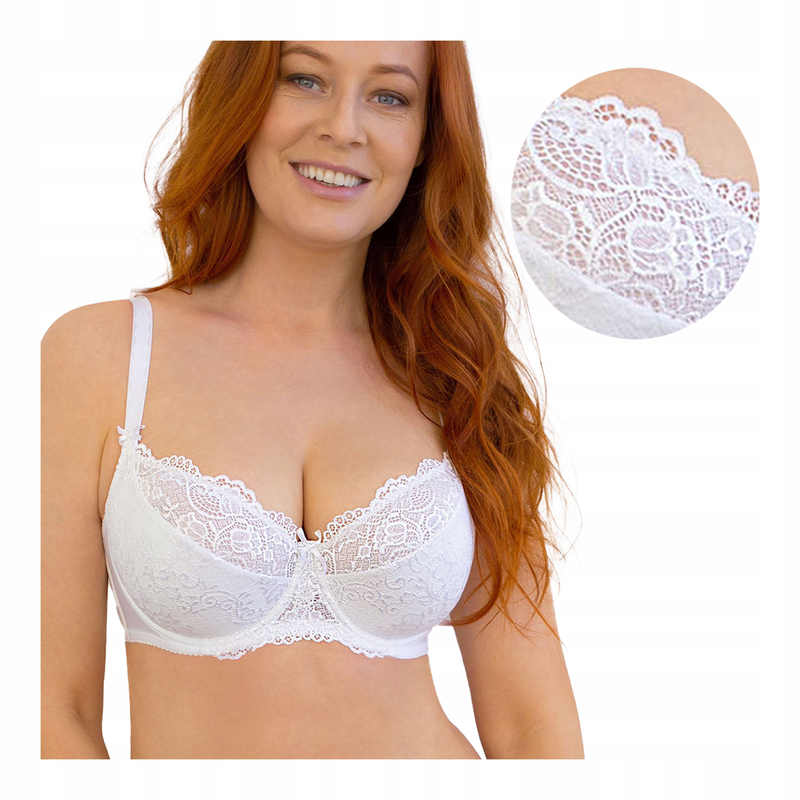 Polovyztužená dámská podprsenka s velkými velikostmi a širokými ramínky Kleo 65E