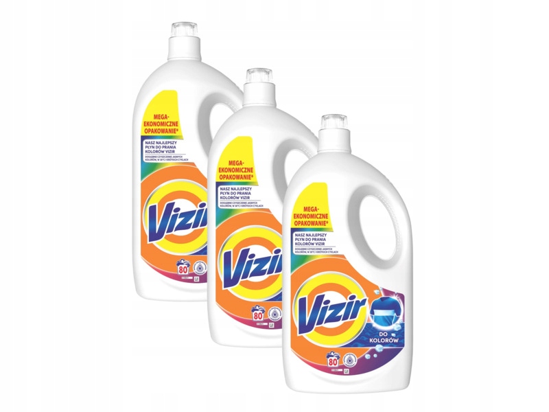 Płyn do prania Vizir Color 3 x 3600 ml do kolorowych tkanin