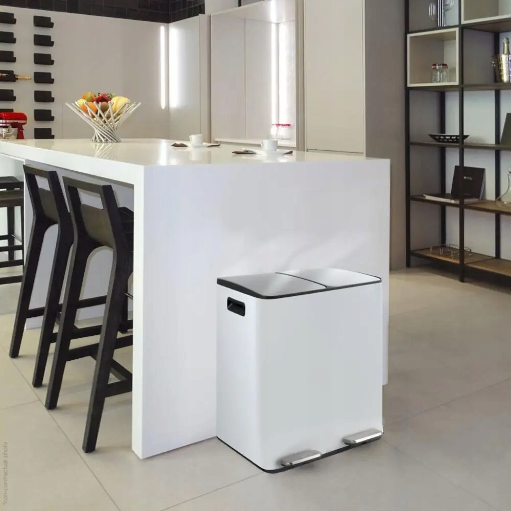 Levně Spirella Aliya pedálový koš na tříděný odpad 2 x 20 l matný