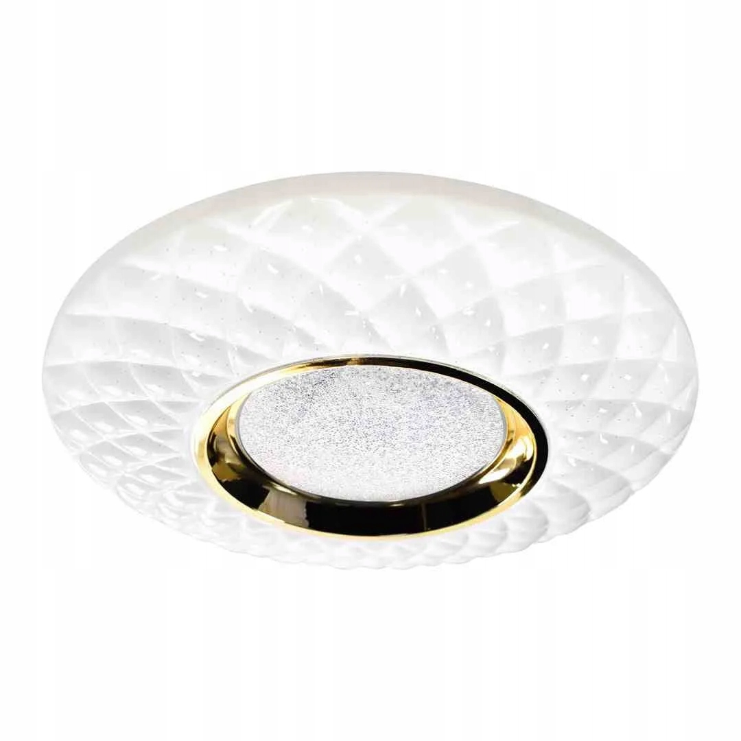 Stropná lampa stropné svietidlo 38W biela zlatá okrúhla 50 cm s diaľkovým ovládaním Milagro