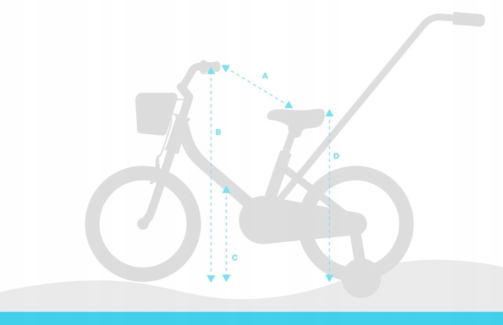 ROWER DZIECIĘCY TABOU ROWEREK MINI 14 CALI NIEBIESKI LEKKI DLA DZIEWCZYNKI Rozmiar koła (