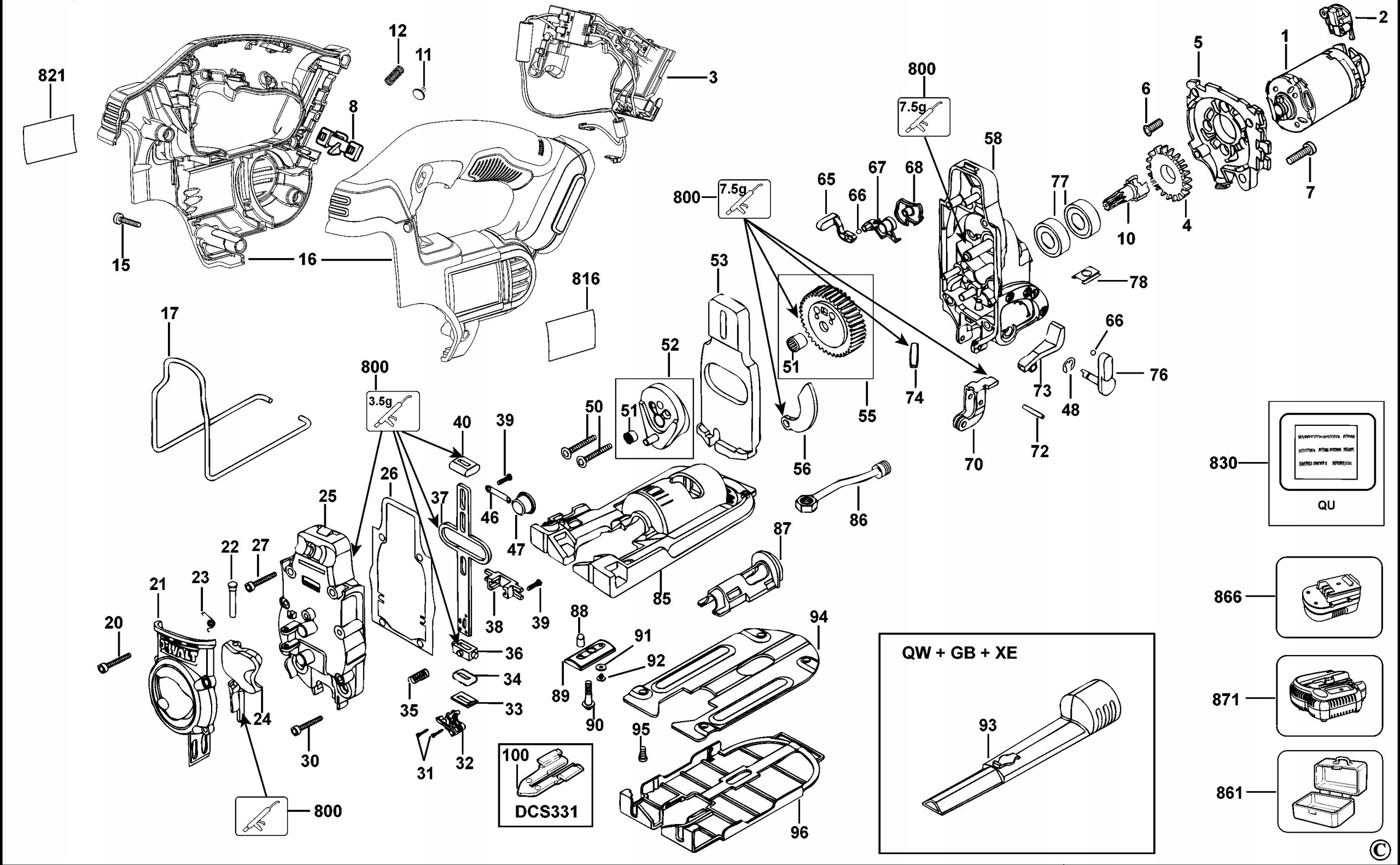 DEWALT 581268-00 PŁYTA PODSTAWY PLAST. DO DCS331 Rodzaj obudowa