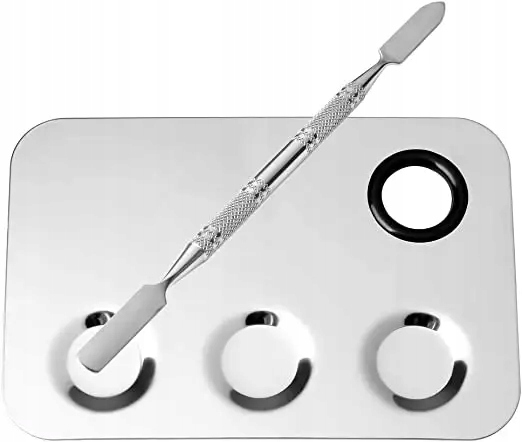 PALETA PALETKA DO MIESZANIA KOSMETYKÓW NA DŁOŃ METALOWA Marka Beautiona