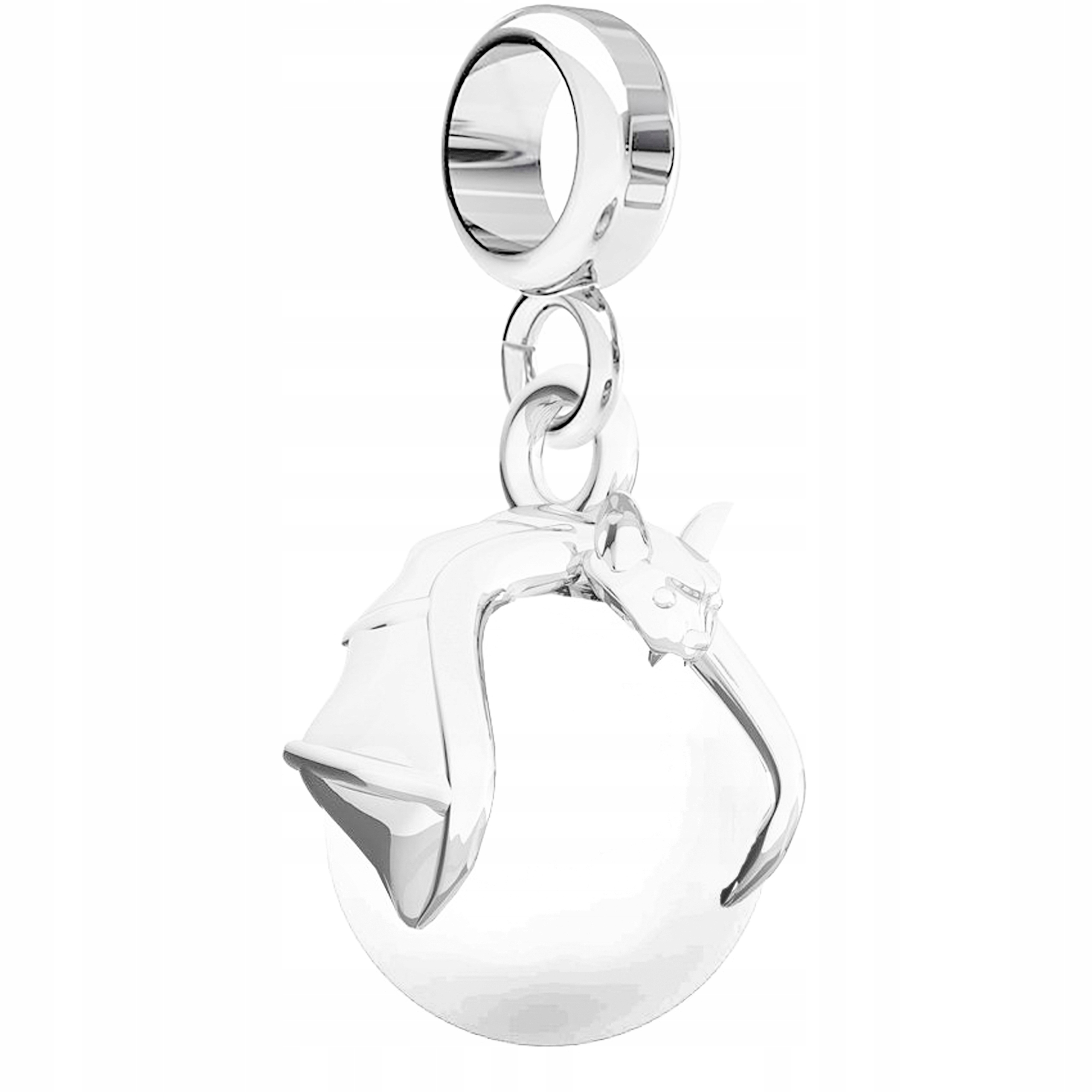 Charms Stříbrný s netopýrem Zvíře Netopýr Bílá perla Stříbro 925