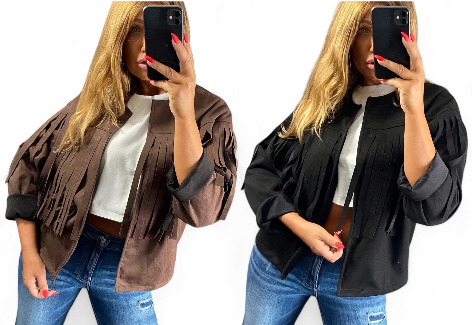 Přehoz s třásněmi, katana semiš plus size Velikost 44, 46, 48 barev