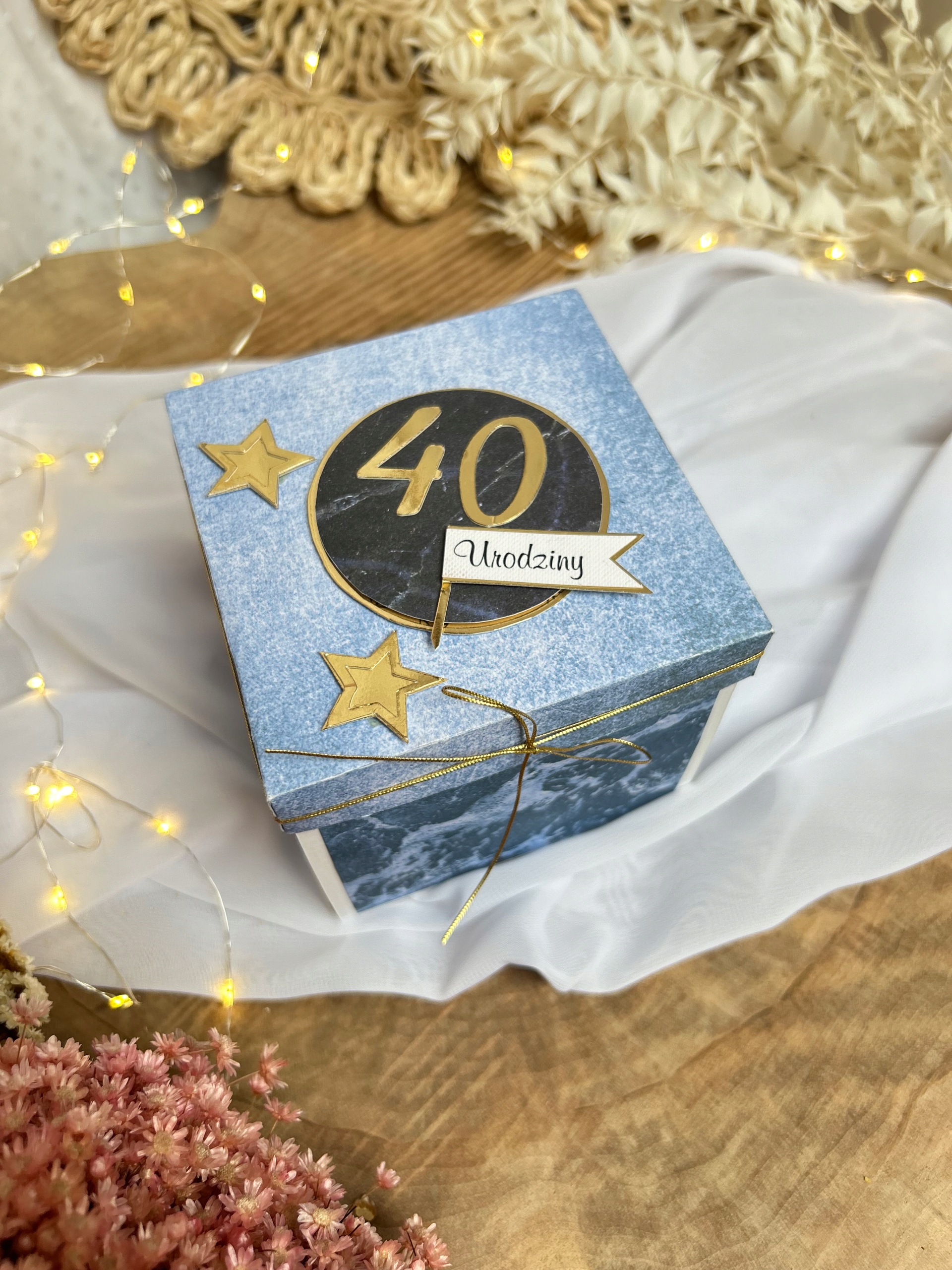 40tka kartička na čtveřici exploding box dárek na 40tku unikátní