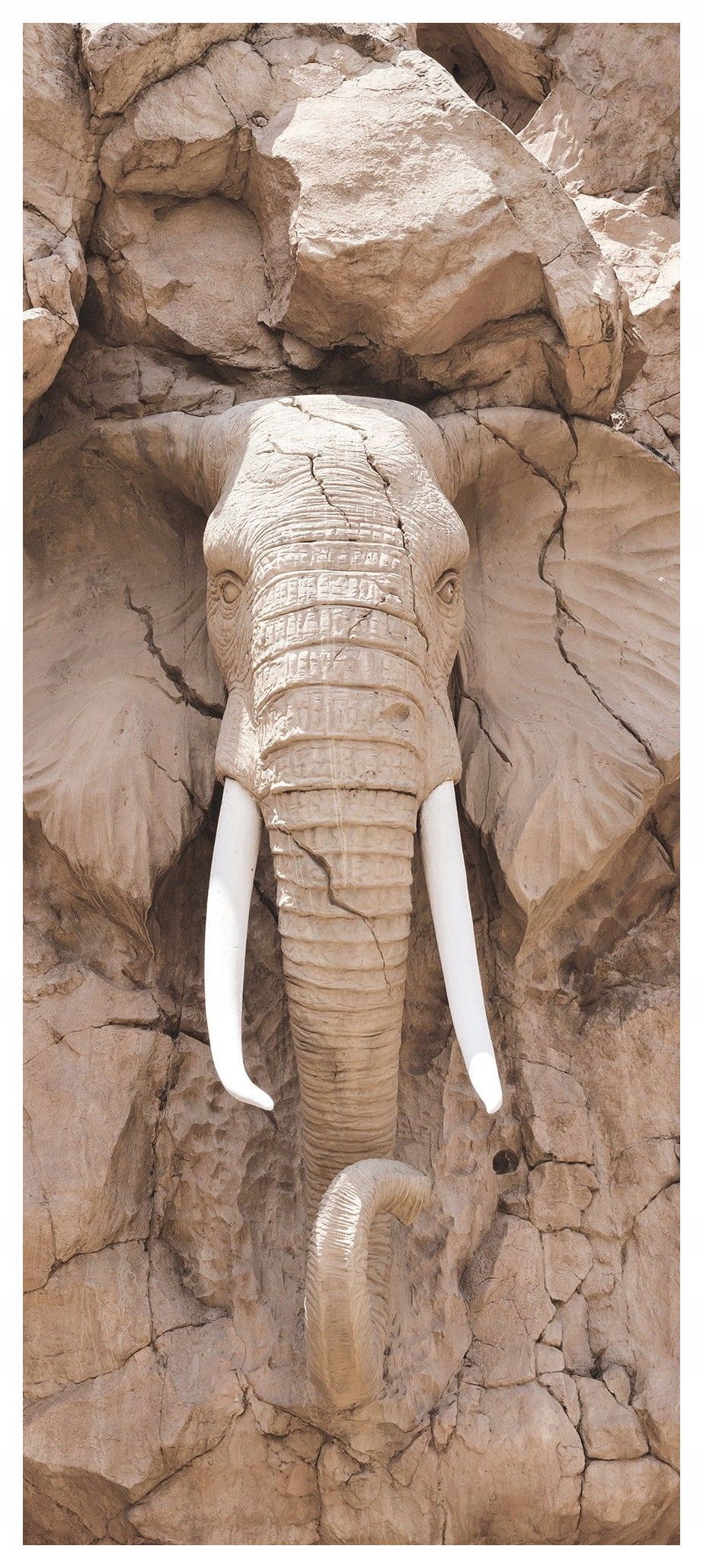 Samolepicí Samolepicí Fototapeta Slon a kámen Loft Eko Minimalismus 91x211