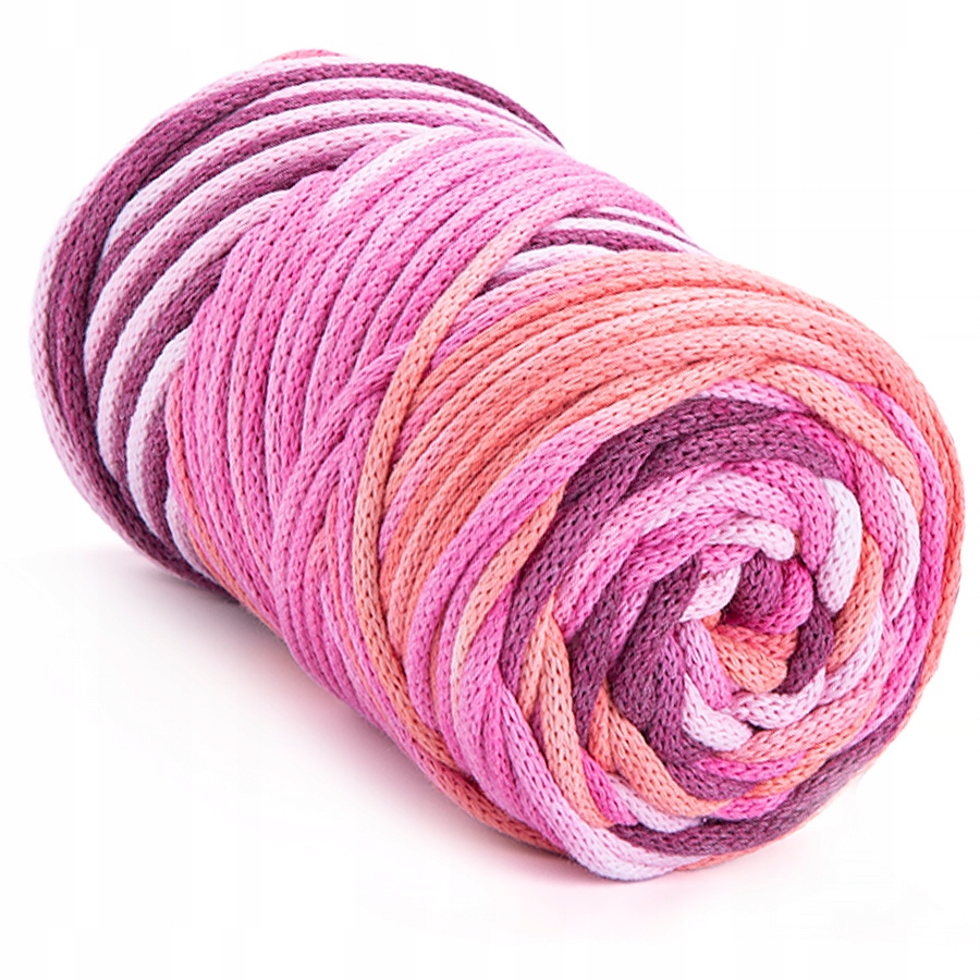 Sznurek Z Rdzeniem YarnArt Macrame Cord 3 mm Vr ombre Landrynka 911
