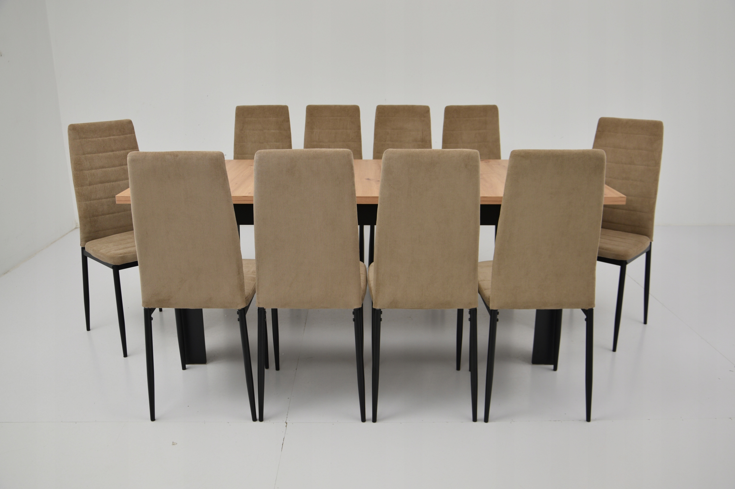 10x tapicerowane krzesła do SALONU stół rozkładany Wysokość krzesła 100 cm