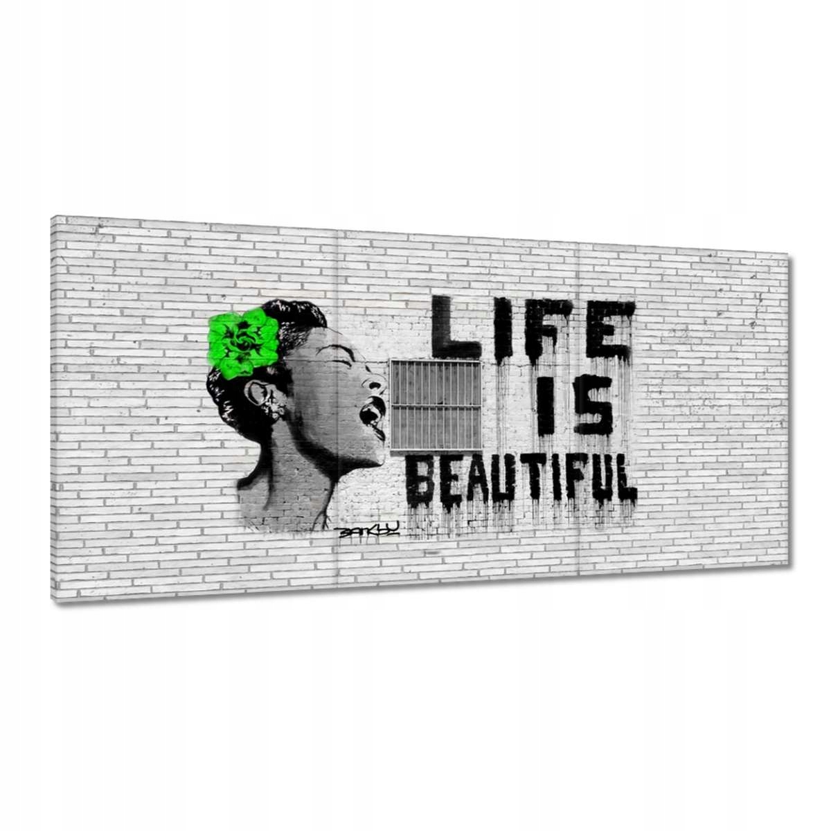 Obrazy 180x90 Banksy Life sú úžasné