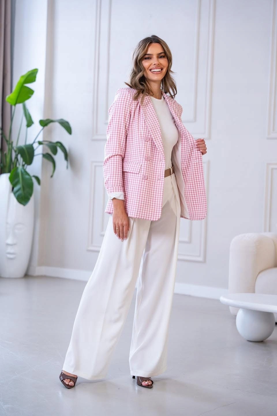 Dámské kalhoty Bílé Velikost L Polský Výrobce