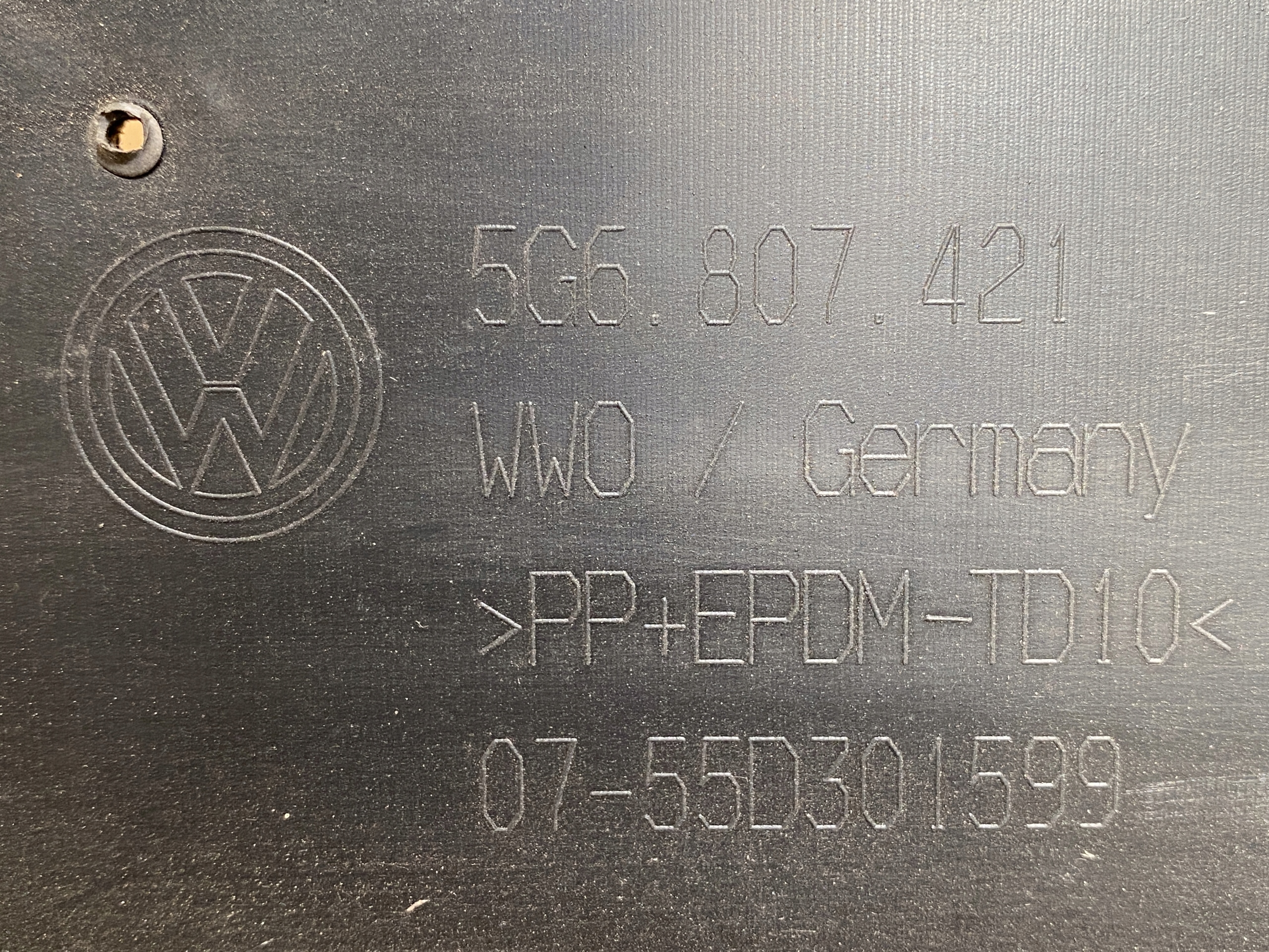 VW GOLF VII 7 bumper rear part