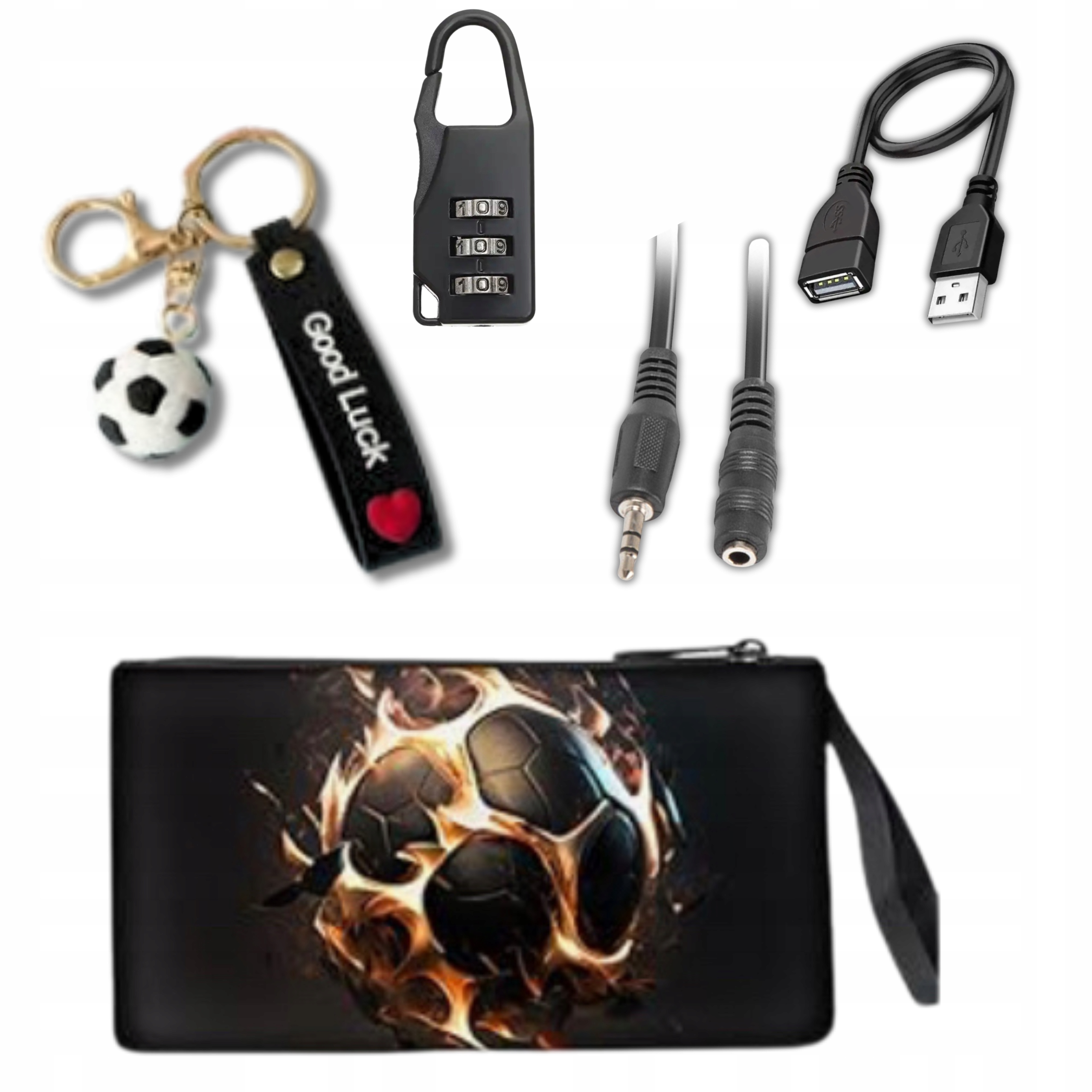 PLECAK SZKOLNY DLA CHŁOPCA PIŁKA NOŻNA TORNISTER MŁODZIEŻOWY + PIÓRNIK USB Marka Bergens