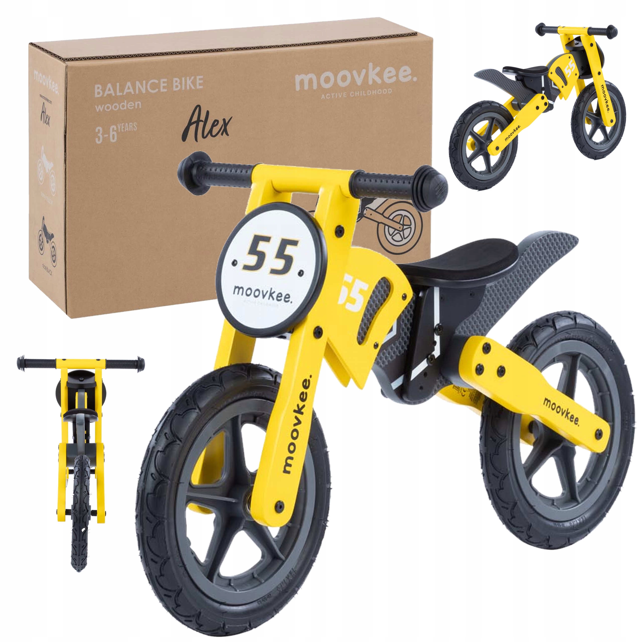 Rower rowerek motorek biegowy MOOVKEE drewniany