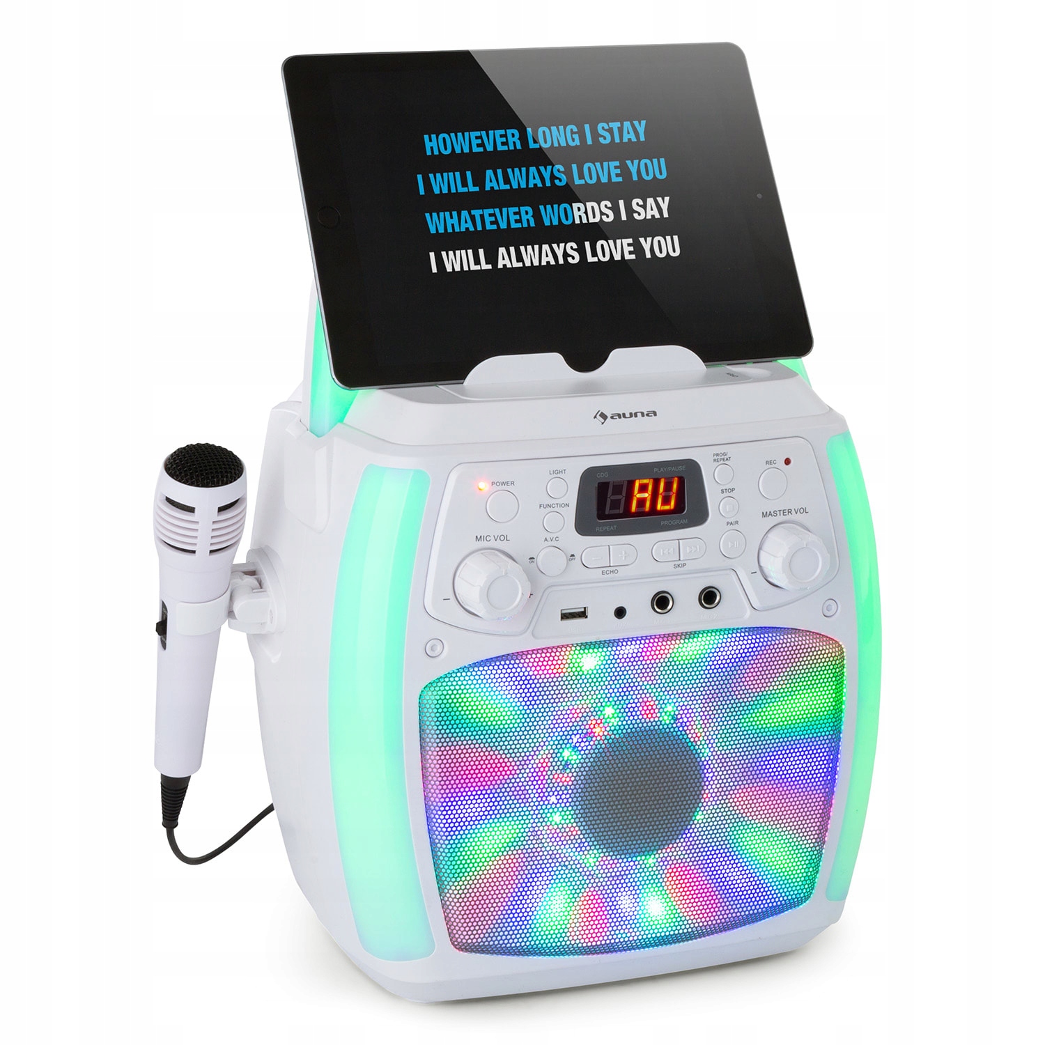 StarMaker Plus Karaoke System Bluetooth USB CD LED głośnik przenośny #2765