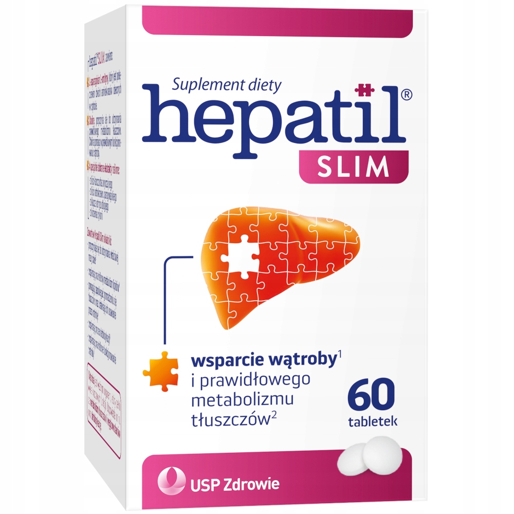 HEPATIL Slim prawidłowe funkcjonowanie wątroby cholina 60 tabletek