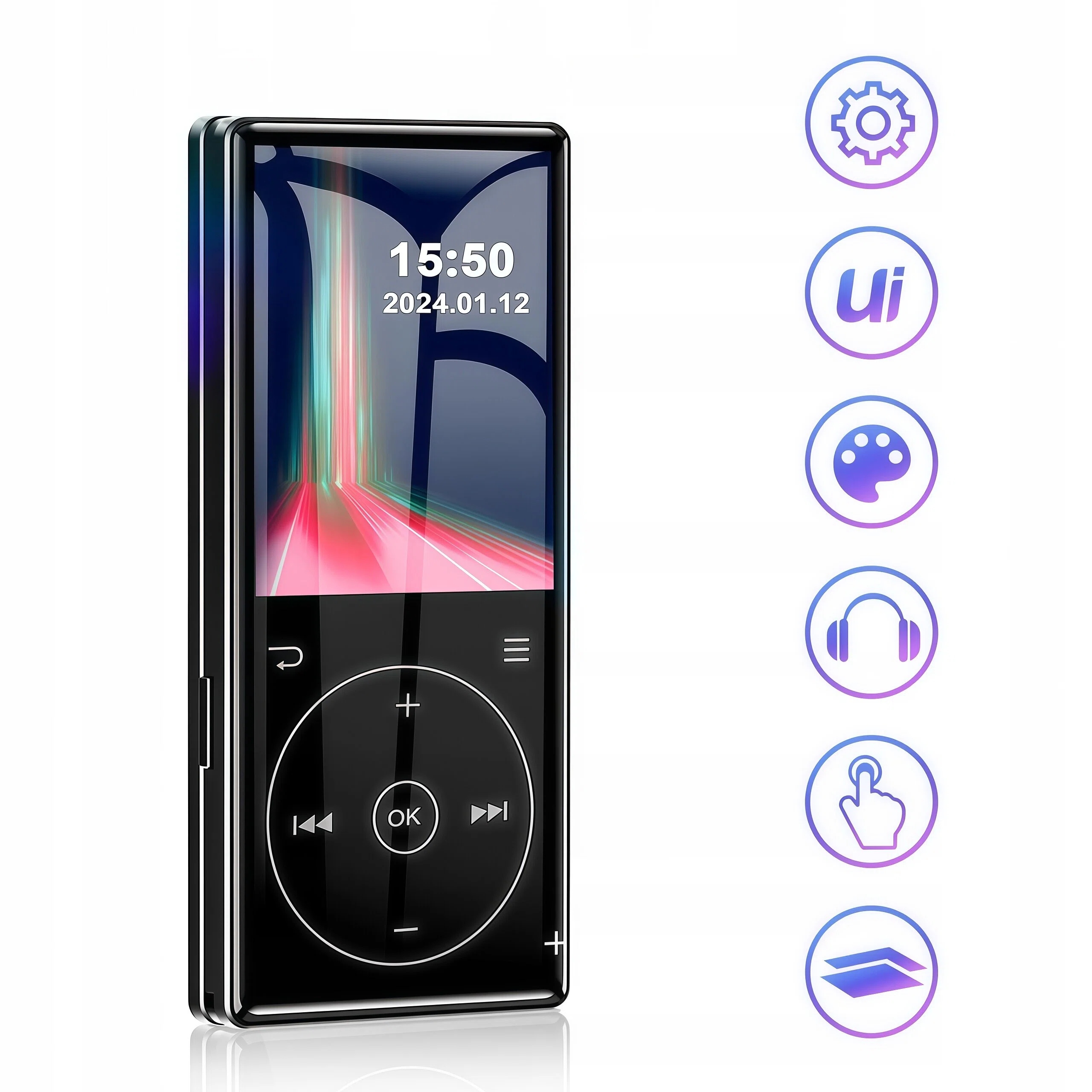 MP3 PLAYER 32GB BLUETOOTH 4.2 RADIO ODTWARZACZ MUZYKI Hi-Fi AUDIOBOOK