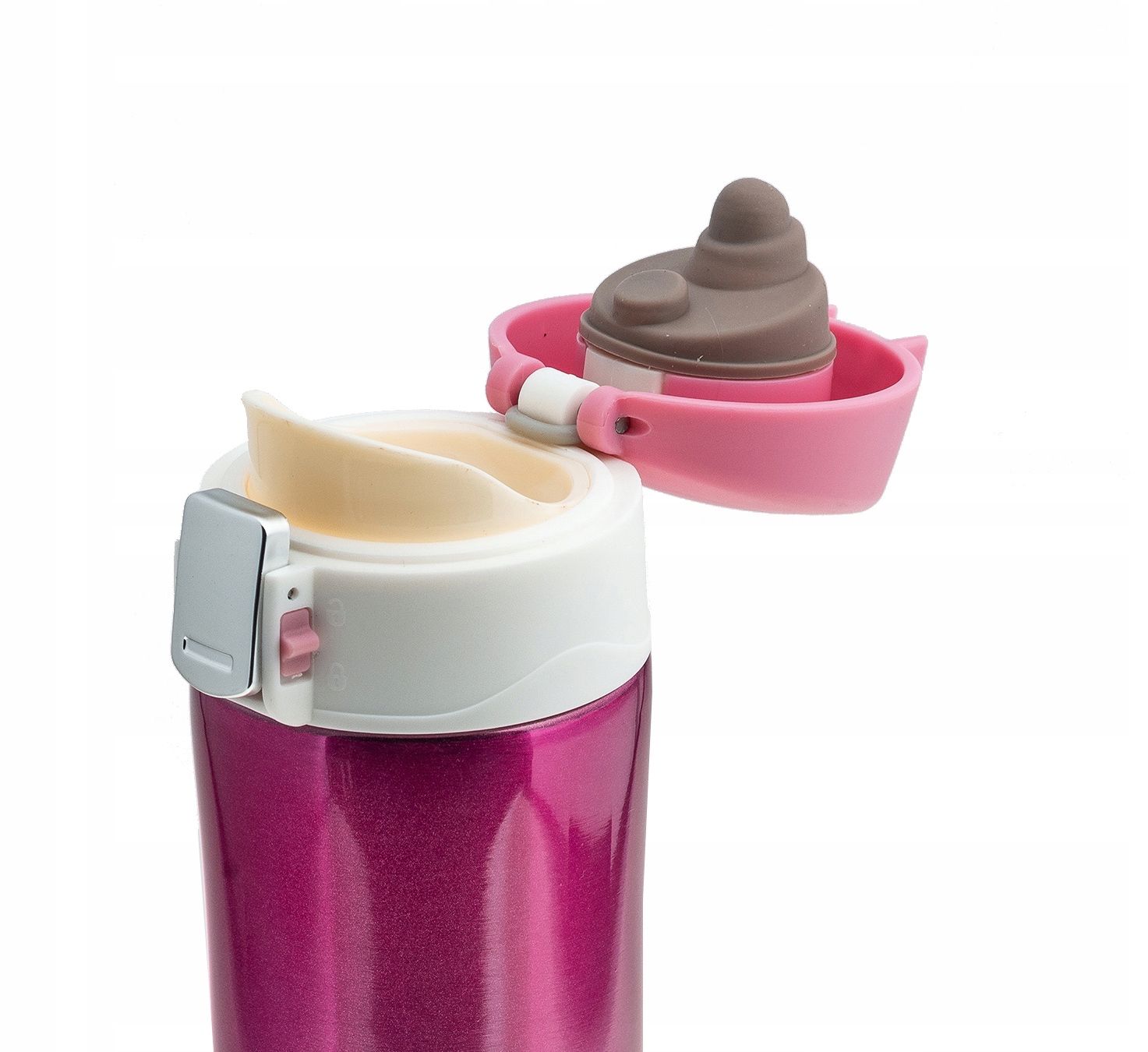 KUBEK TERMICZNY TERMOS na herbatę kawę z ustnikiem BLOKADA PRÓŻNIOWY STAL Model TER07