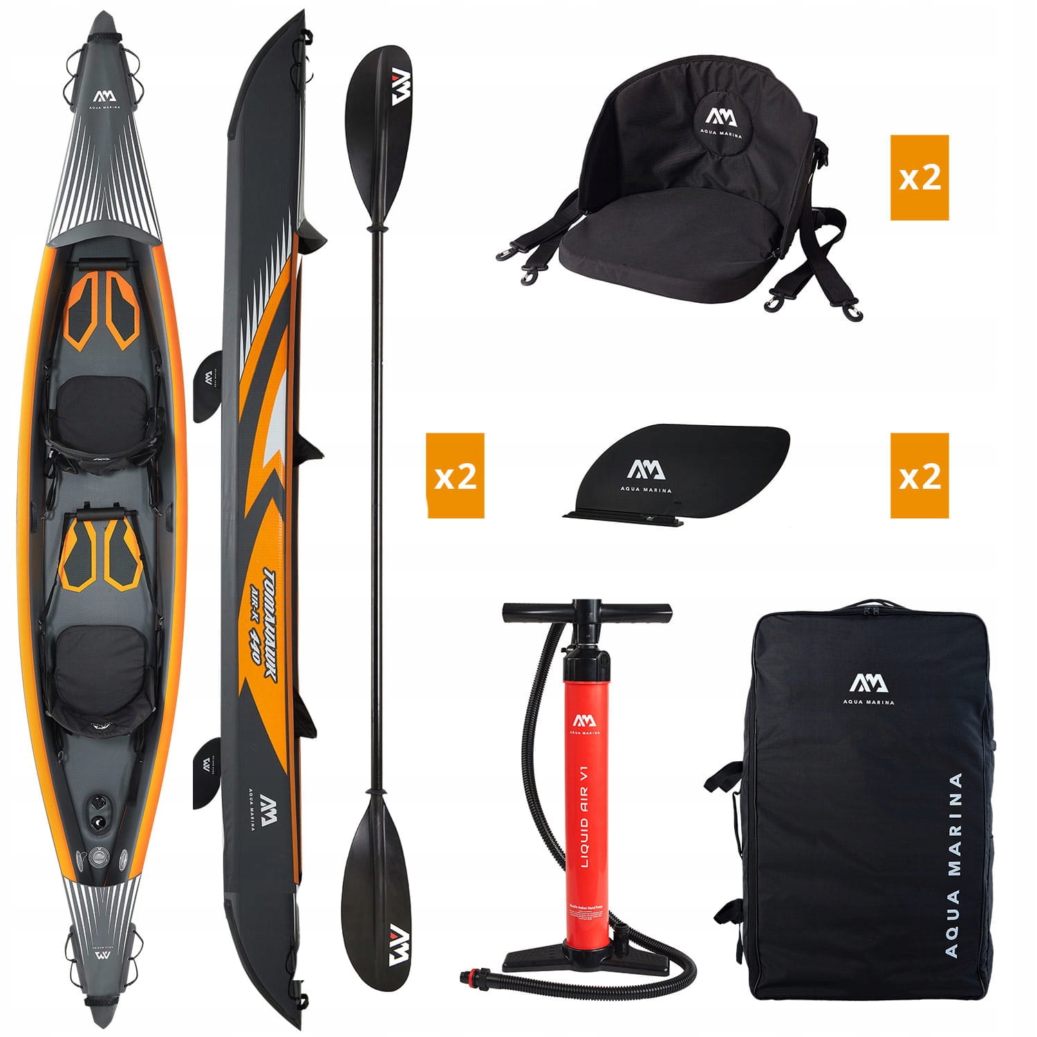 Kajak Aqua Marina Tomahawk AirK 440 2 wiosła KP2 AIRK4402KP2