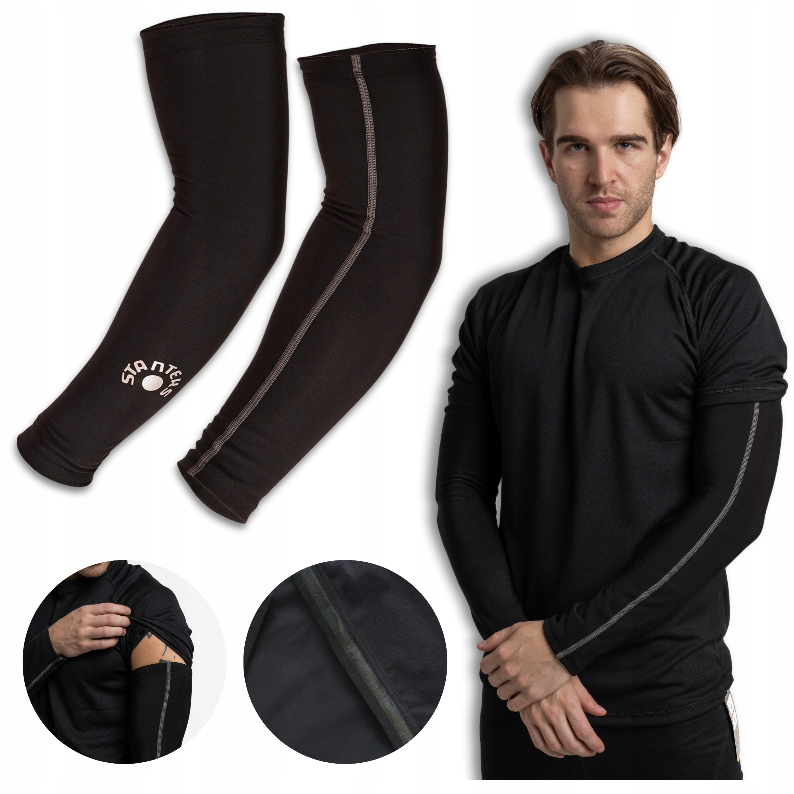 Rękawki do piłki ręcznej termiczne kompresyjne M