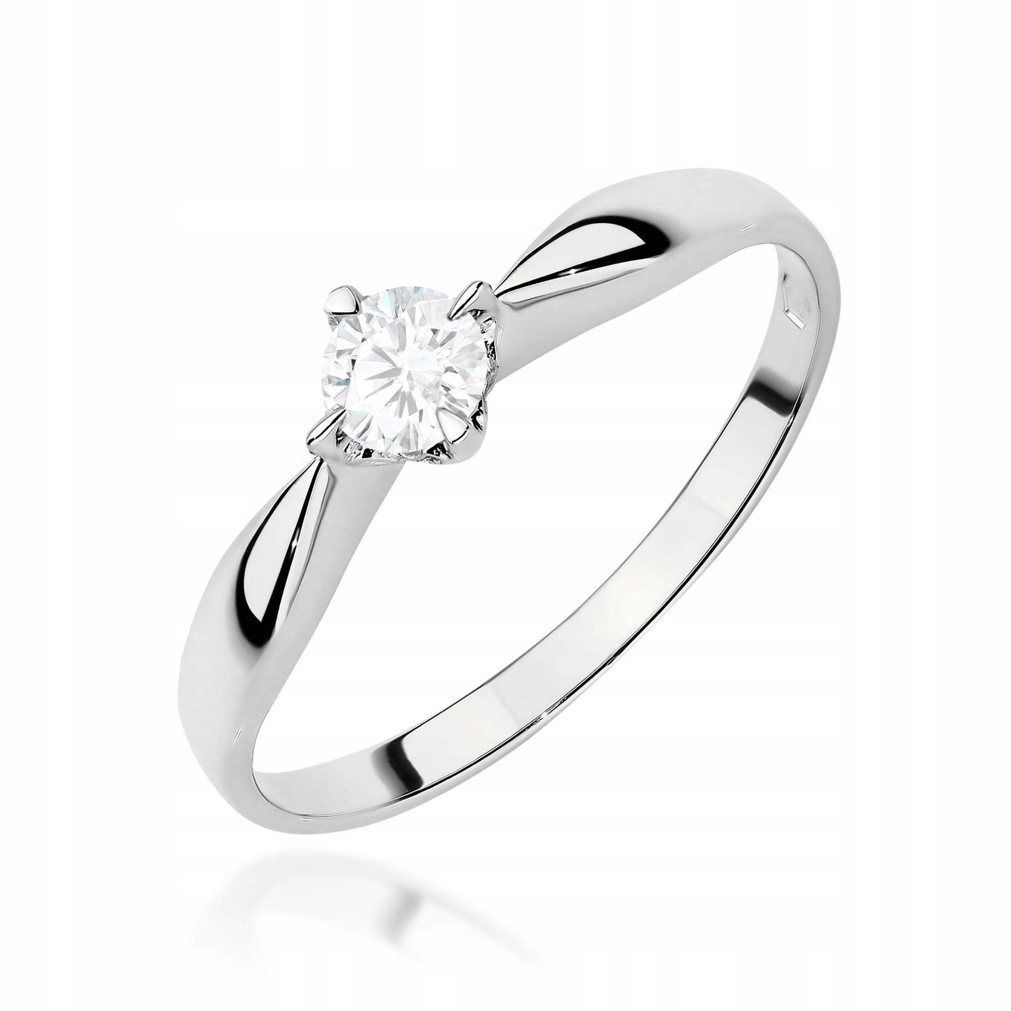 Prstýnek z bílého zlata s diamantem 0,15 ct