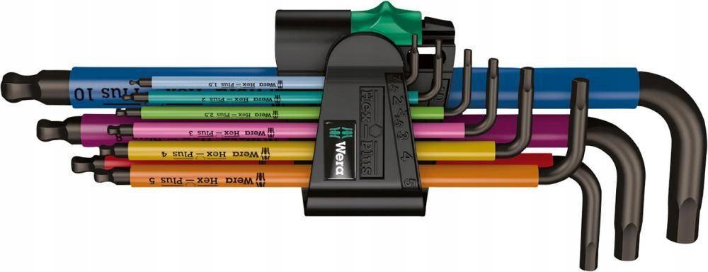 Sada tŕňových kľúčov Imbus Wera Color 073593 Imbusy Hex Plus 9 ks