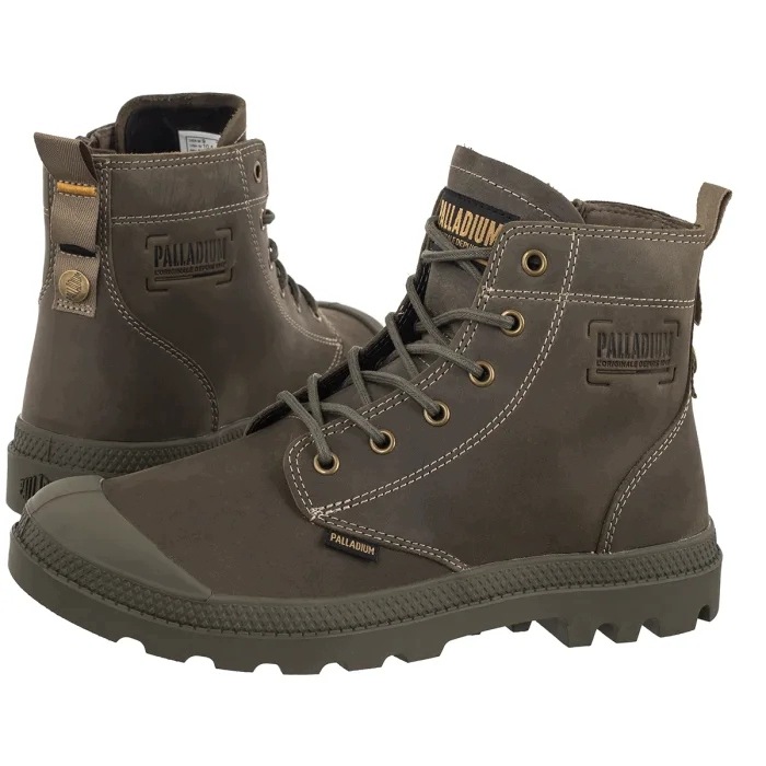 Pánské boty Trapery Palladium Pampa Zip Lth Legacy Green 79502 Khaki