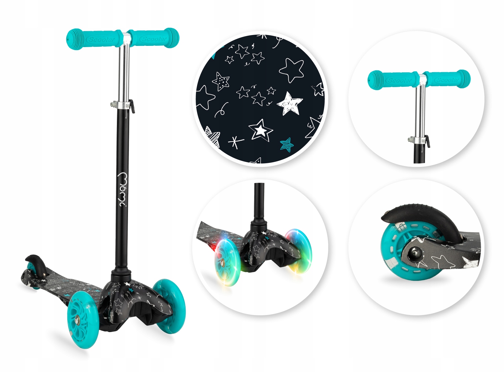 HULAJNOGA TRÓJKOŁOWA DLA DZIECI LEDY MoMI WEENDY Marka MoMi