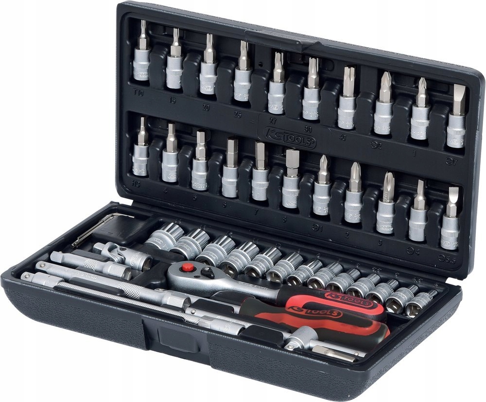 Sada nástrčných kľúčov s račňou 1/4" 46 ks , 911.0646 Ks Tools