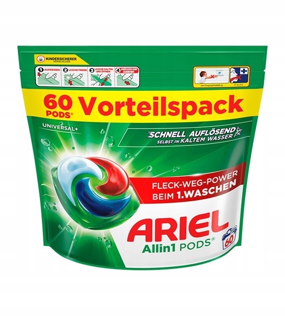 Ariel All-in-1 Pods kapsułki do prania Universal clean power 60 szt. De