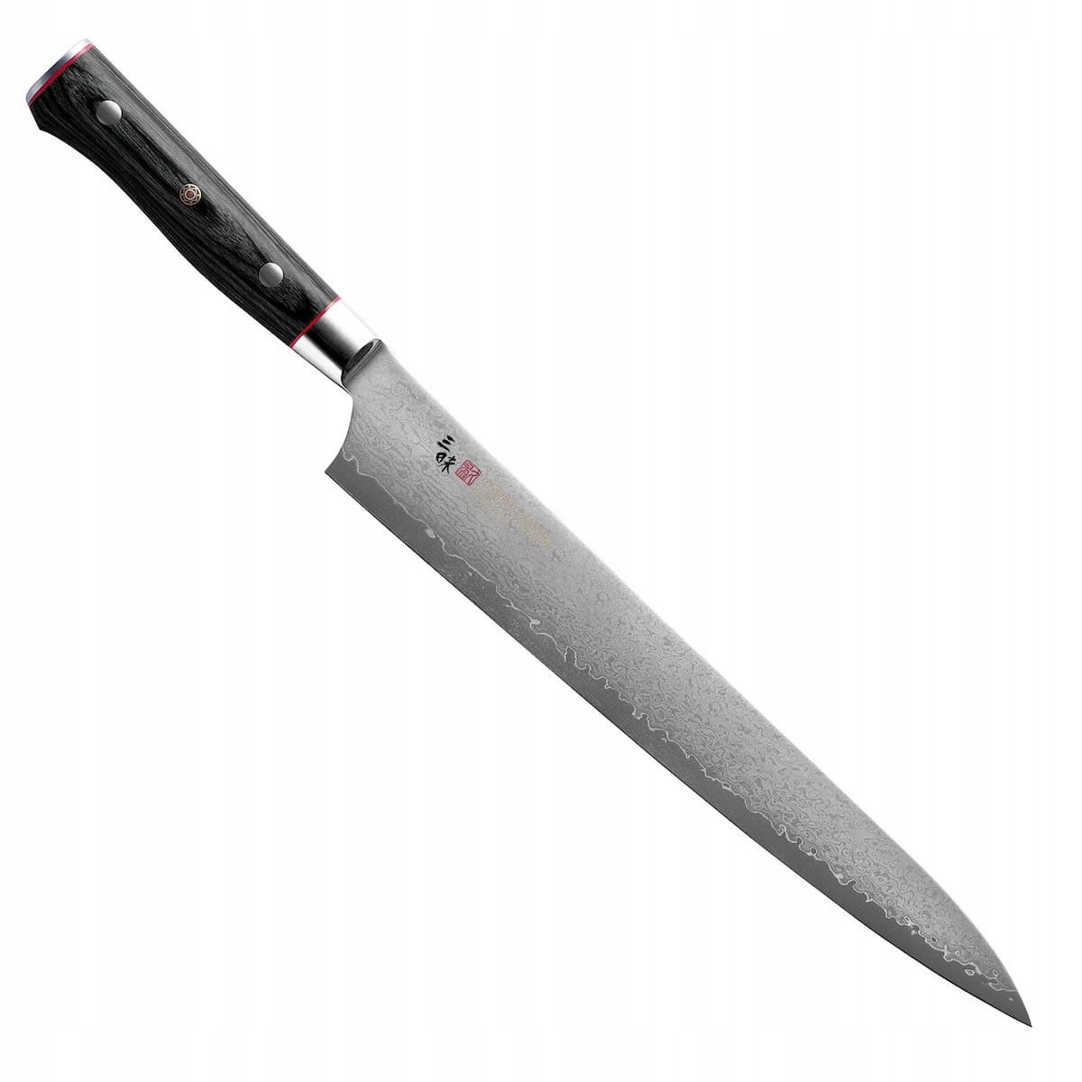 Mcusta Zanmai VG-10 Pro Zebra Japonský ostrý kuchynský nôž Sujihiki 24 cm