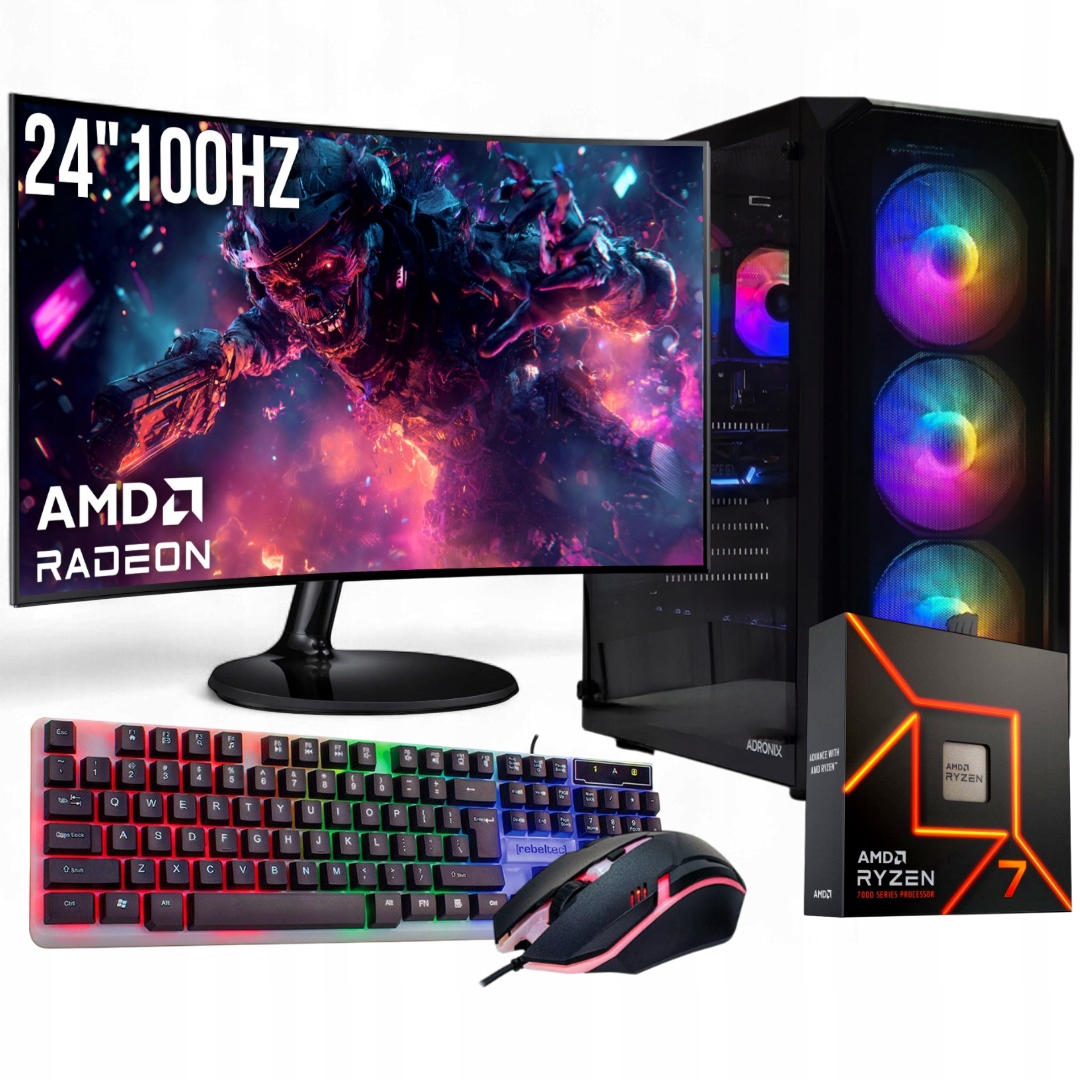 Herná Súprava Murasama R7 9800X3D/16GB/RX9060XT/1TB SSD/W11/24" 100 Hz