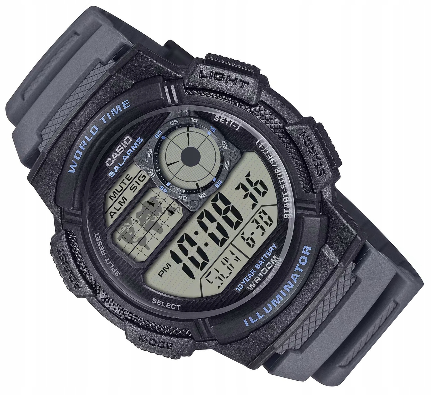 Mládežnické Sportovní Vodotěsné Elektronické Hodinky Casio AE-1000W -8AV