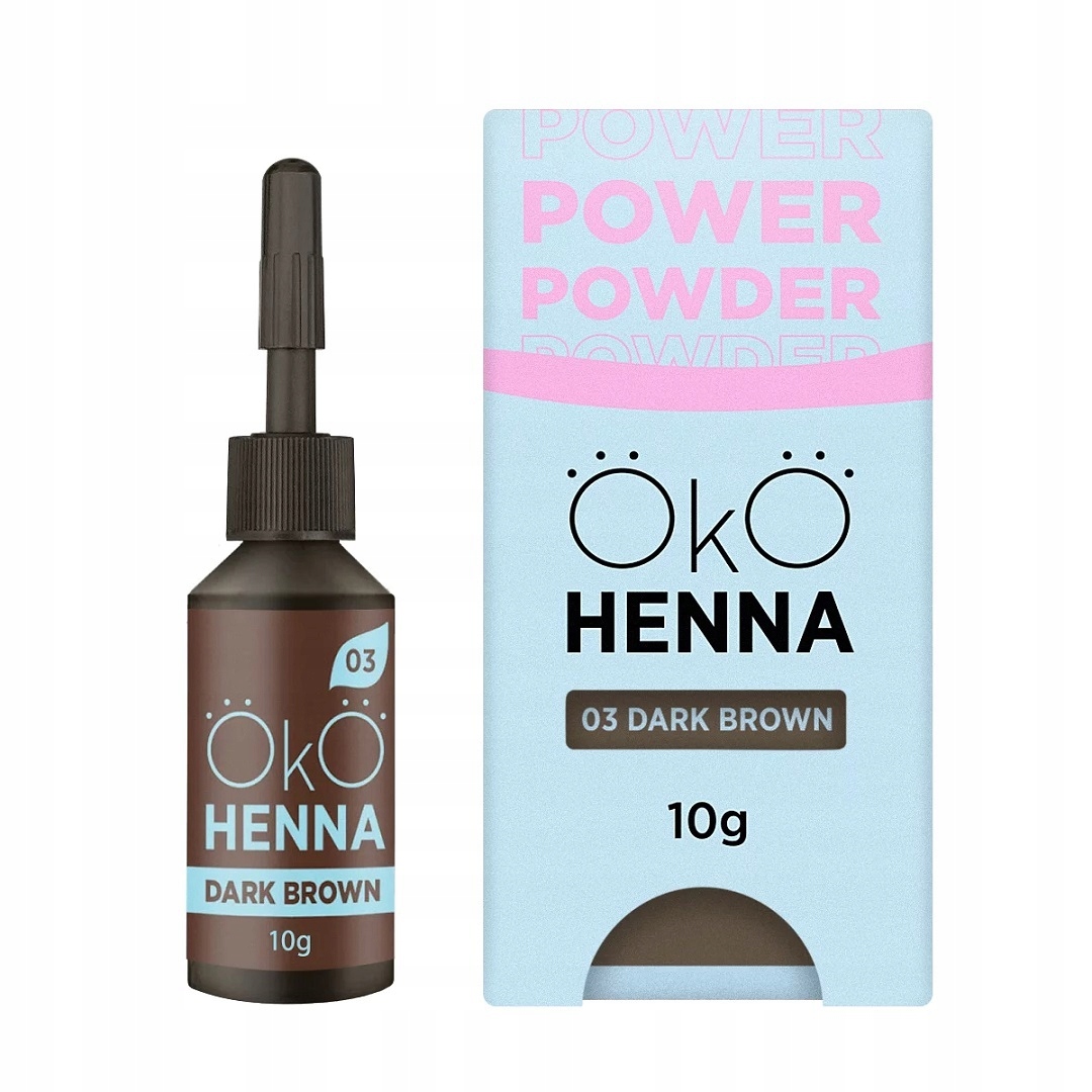 Oko Henna pudrová na obočí Power Powder 03 Dark Brown 10 g