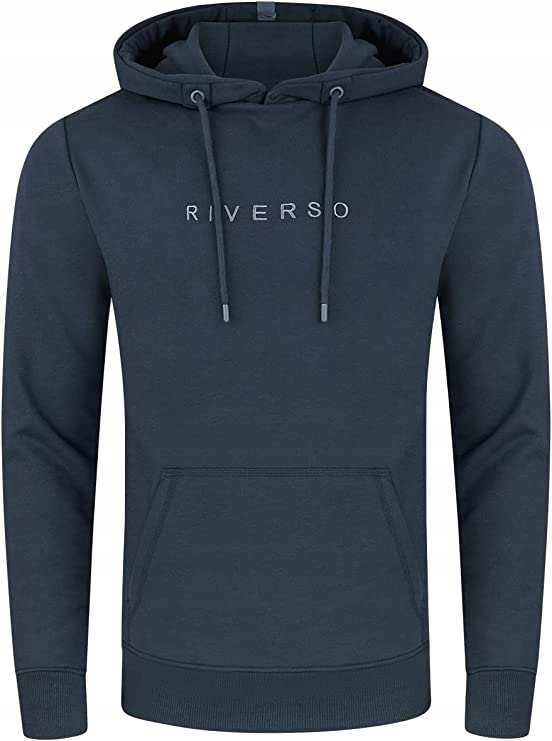 Pánská Mikina S Kapucí Tmavě Modrá Riverso Vel. 2XL