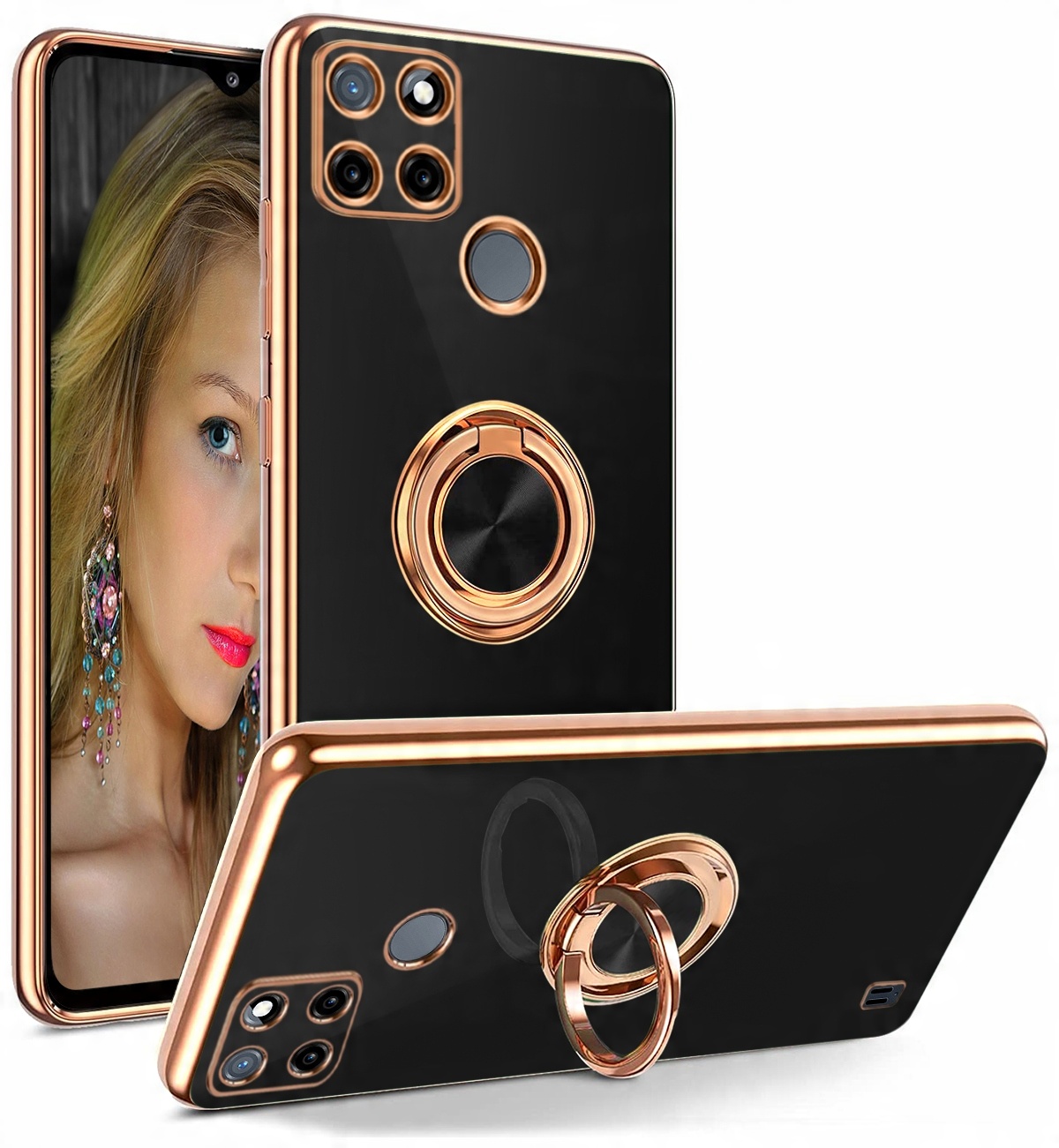 

Etui do Realme C21Y C25Y Silicone Ring Szkło